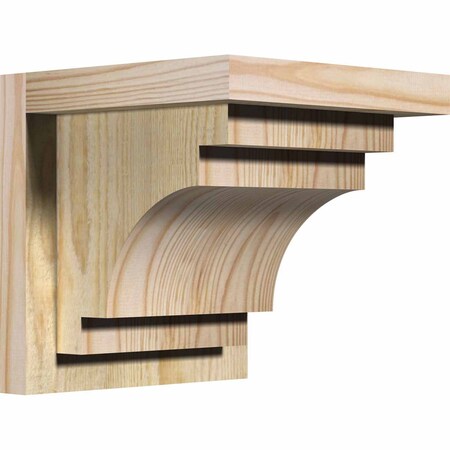 Ekena Millwork Mediterranean Rough Sawn Corbel w/Backplate, Douglas Fir, 8"W x 8"D x 8"H COR08X08X08MED01RDF